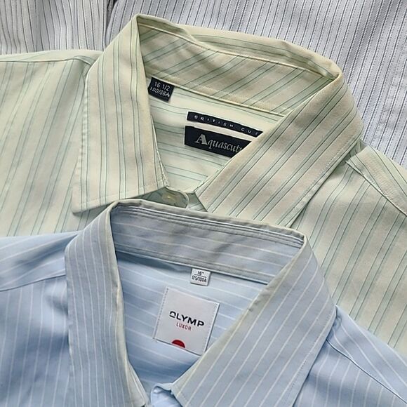 Men's Classic Button Down Shirts Assorted Colors Bundle Of 5 Size L & XL Stripe - Picture 2 of 5